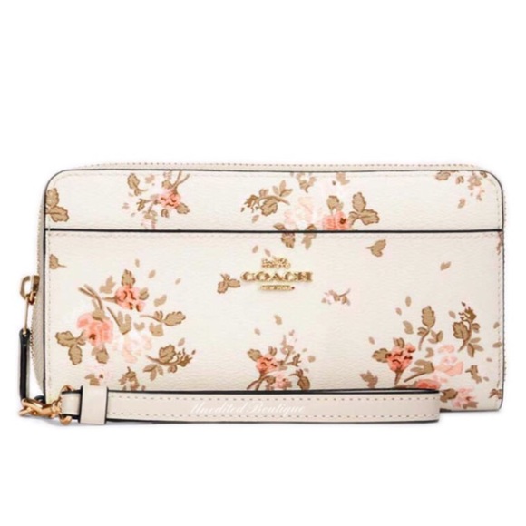 coach rose bouquet wallet